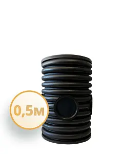 Дренажный колодец d315 h 500 с черной крышкой (отводы 110 мм) 0